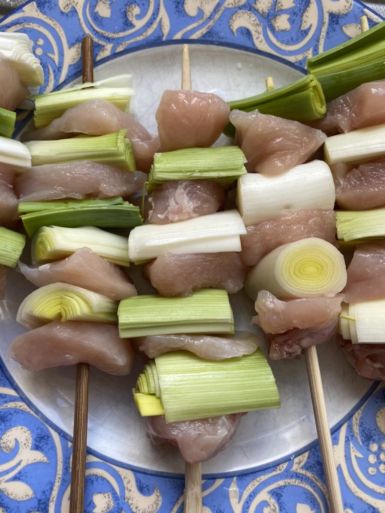yakitori poulet poireau