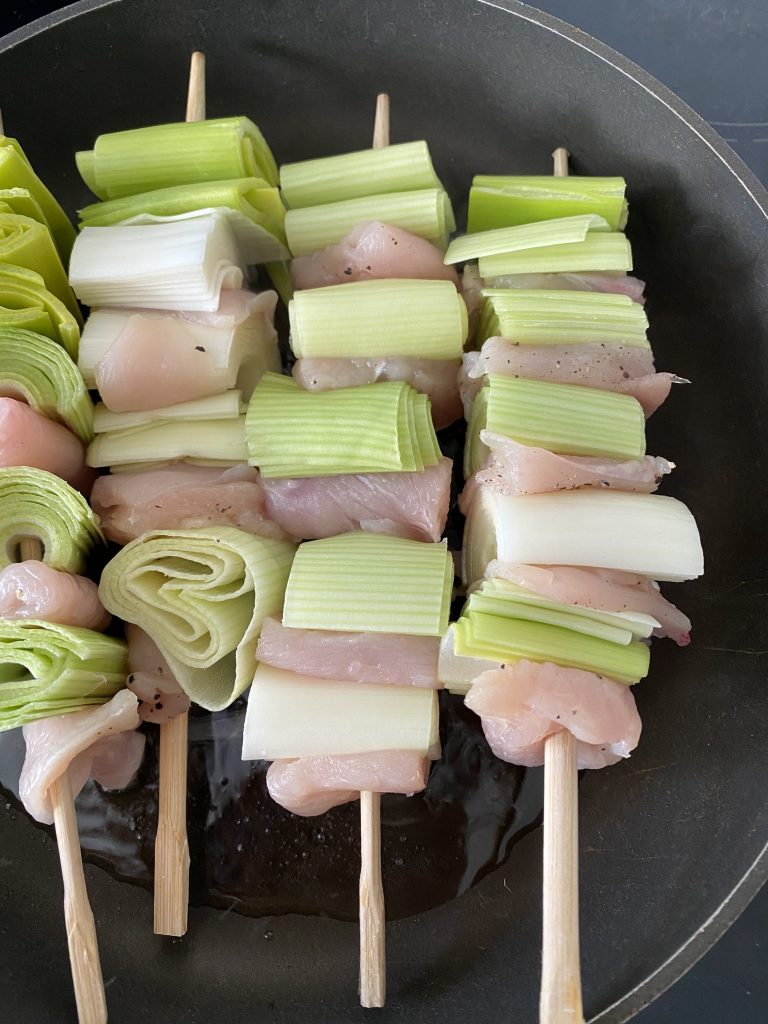 yakitori poulet poireau